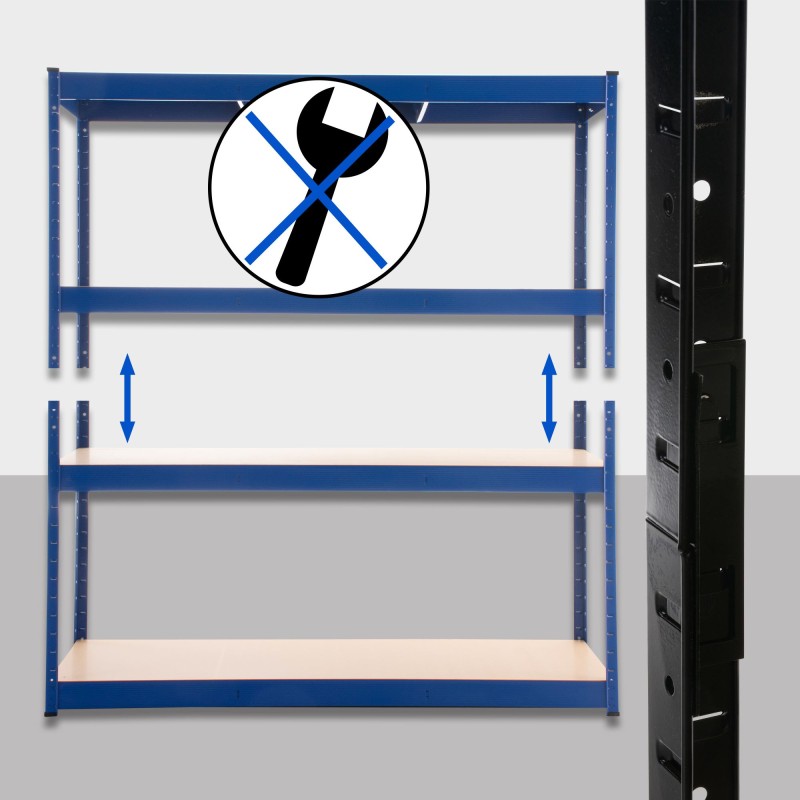 Estante azul 160x60x180