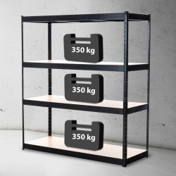 Estante negro 160x60x180