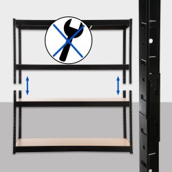 Estante negro 160x60x180