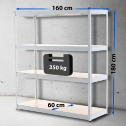 Estantería blanca 160x60x180