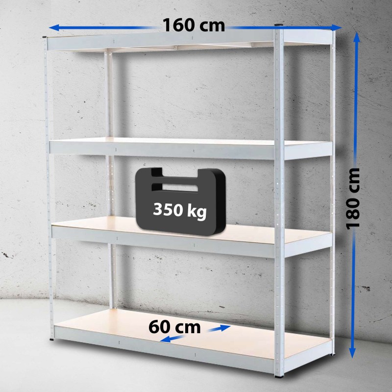 Estantería blanca 160x60x180
