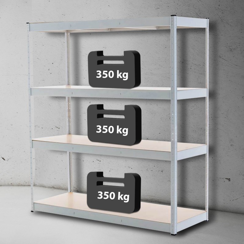 Estantería blanca 160x60x180