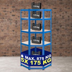 Estante esquinero azul Flint 180