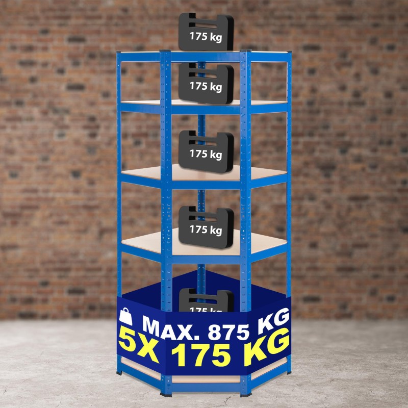 Estante esquinero azul Flint 180