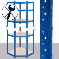 Estante esquinero azul Flint 180