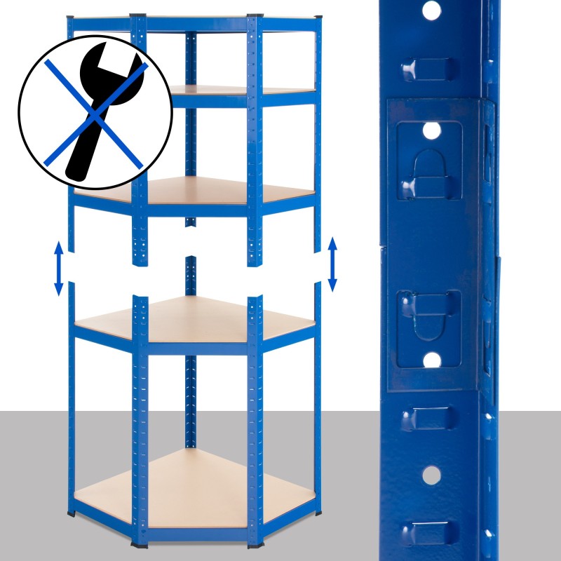 Estante esquinero azul Flint 180