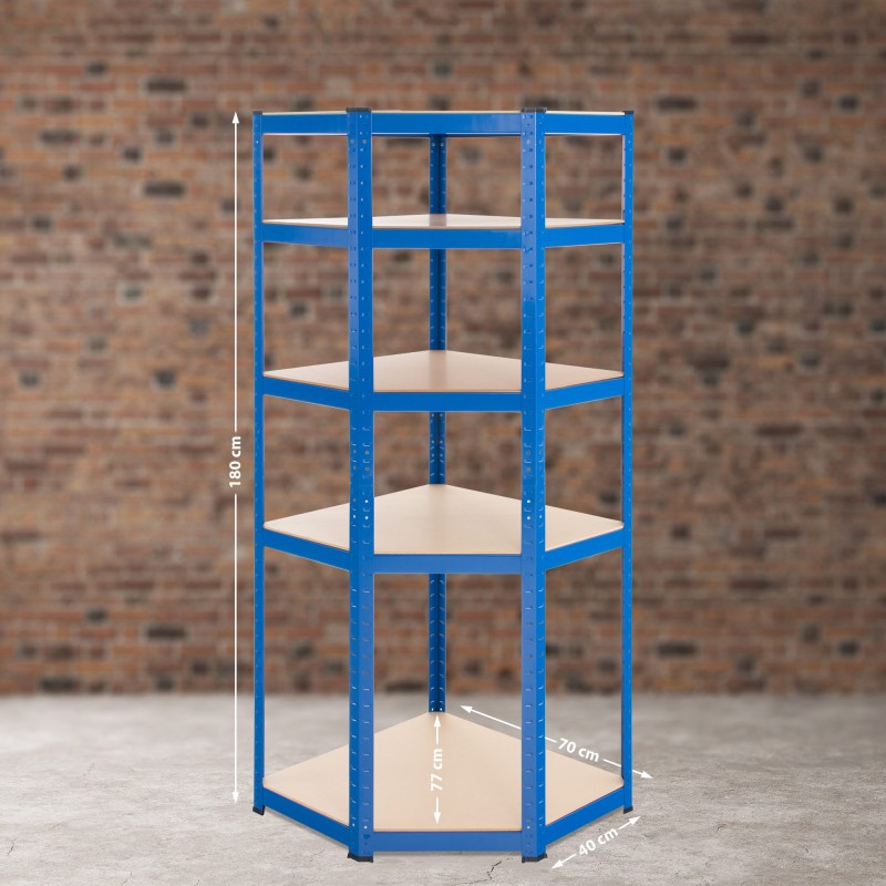 Estante esquinero azul Flint 180