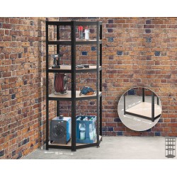 Estante esquinero Flint 180, negro