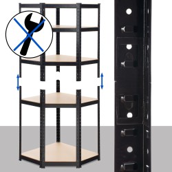 Estante esquinero Flint 180, negro