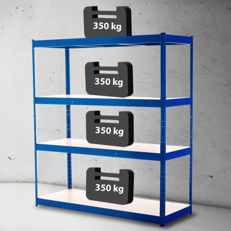 Estantería azul de 160x60x180 cm