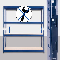 Estantería azul de 160x60x180 cm