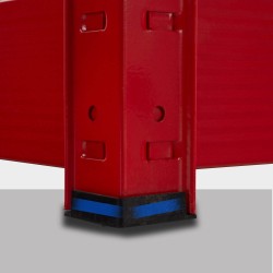 Estantería de almacenaje roja de 160x60x180 cm