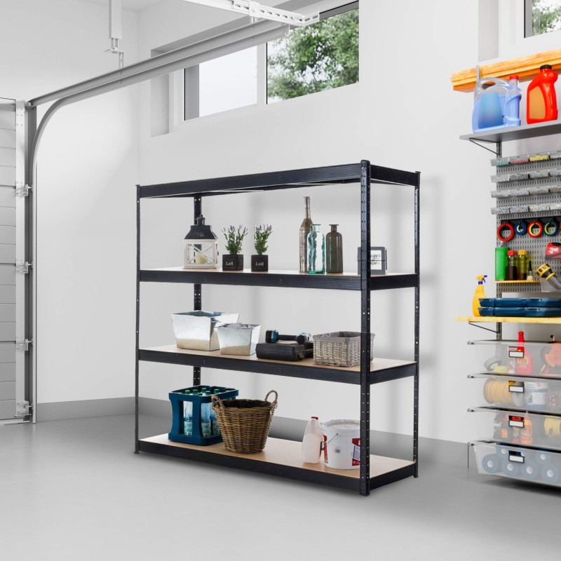 Estantería negra de 160x60x180 cm