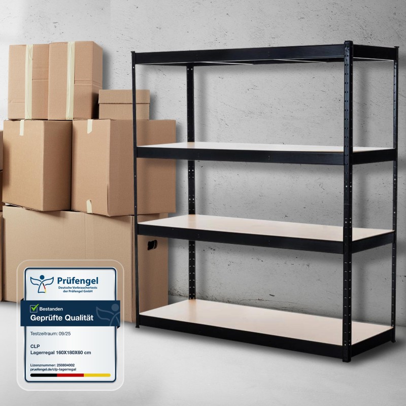 Estantería negra de 160x60x180 cm