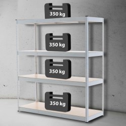 Estantería blanca, 160x60x180 cm