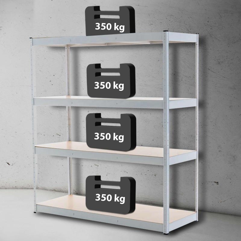 Estantería blanca, 160x60x180 cm