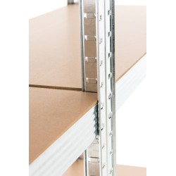 Juego de 2 estantes enchufables G 90x40x180 cm plateados