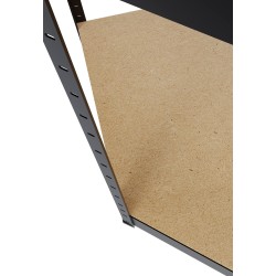 Sistema de estanterías de 3 partes, negro