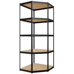 Sistema de estanterías de 3 partes, negro