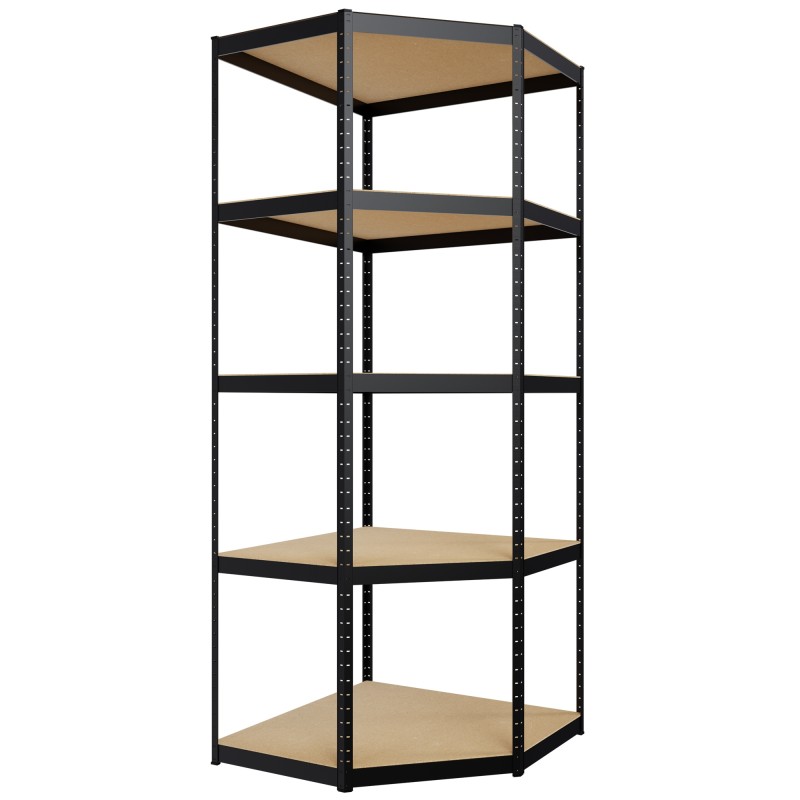 Sistema de estanterías de 3 partes, negro