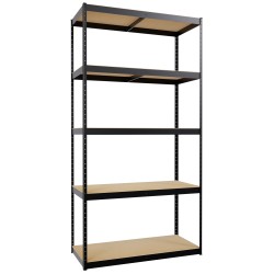 Sistema de estanterías de 3 partes, negro