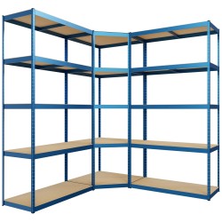 Sistema de estanterías de 3 partes, azul