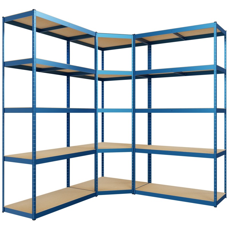 Sistema de estanterías de 3 partes, azul