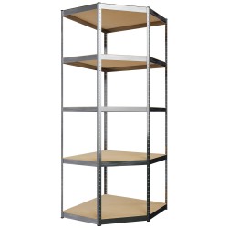 Sistema de estanterías de 3 partes, plateado