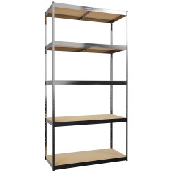 Sistema de estanterías de 3 partes, plateado