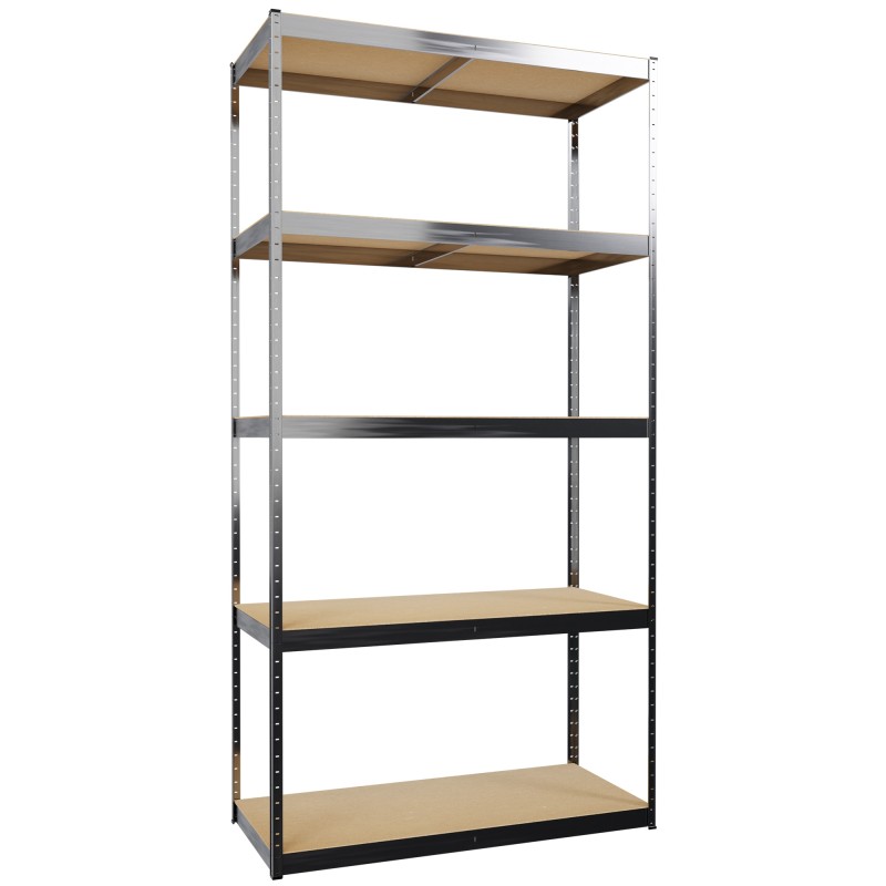 Sistema de estanterías de 3 partes, plateado