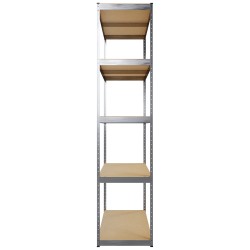 Sistema de estanterías de 3 partes, plateado