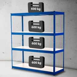 Estantería azul resistente de 160 x 60 x 180 cm