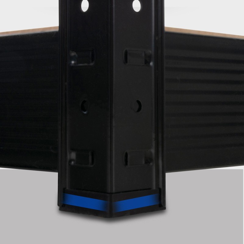 Estantería negra resistente de 160 x 60 x 180 cm