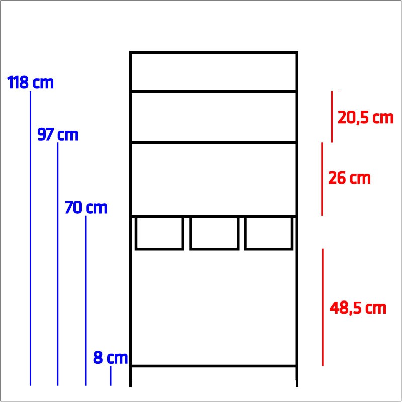Estantería XL para plantas, acabado marrón antiguo brillante