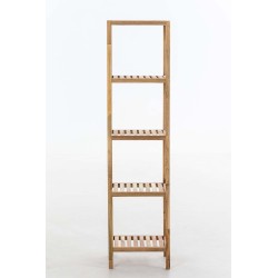 Estante de baño de nogal de 5 piezas Wiki