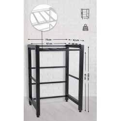 Estante para lavadora Medina negro