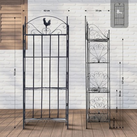 Estanterías negras Mia