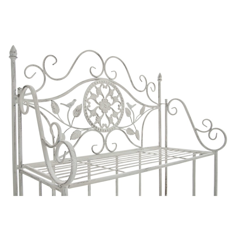 Estantería Flora blanca antigua