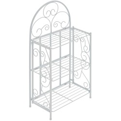 Estantería independiente rosa y blanca