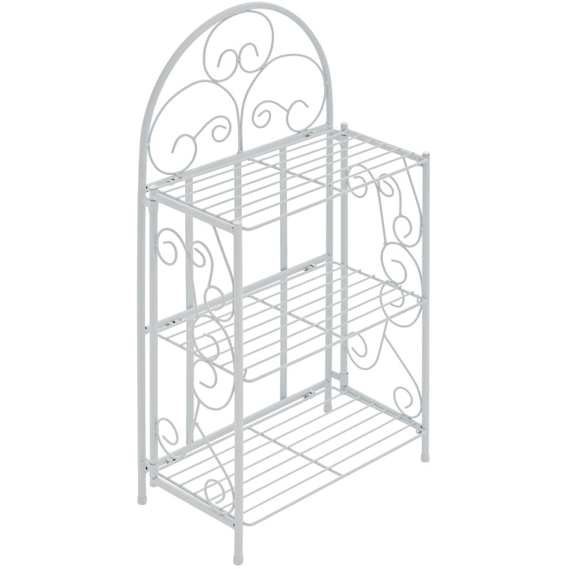 Estantería independiente rosa y blanca