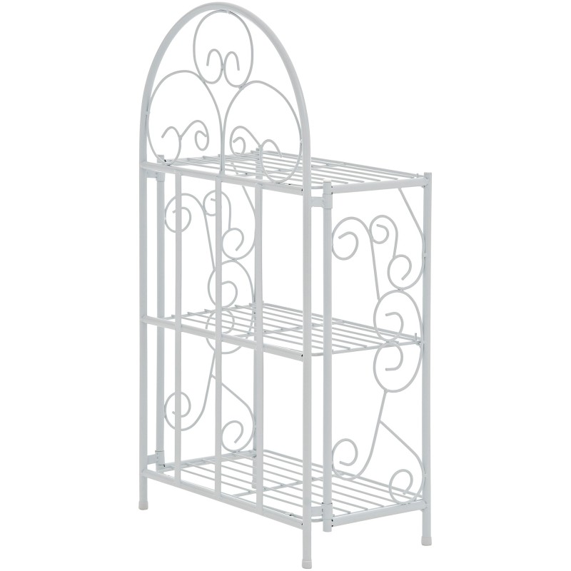 Estantería independiente rosa y blanca