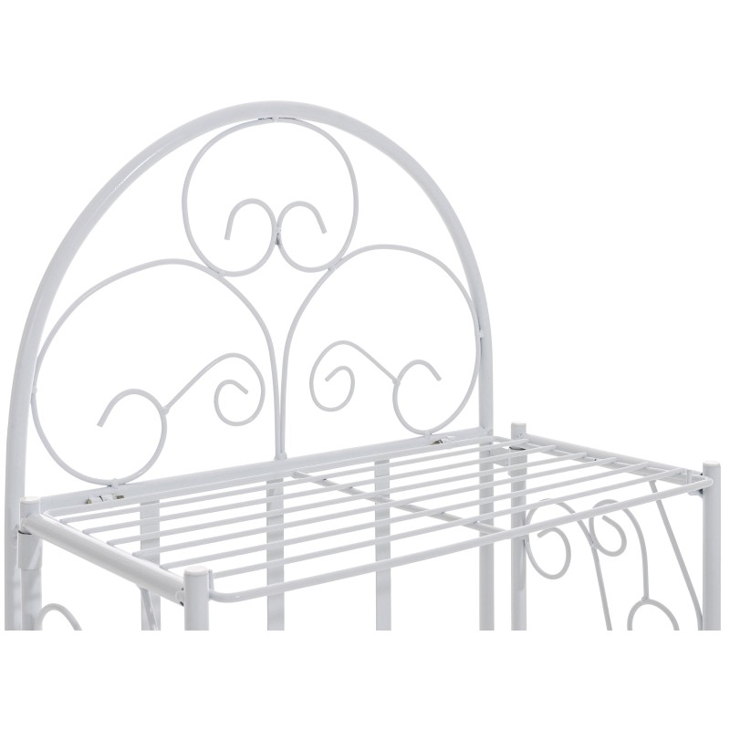 Estantería independiente rosa y blanca