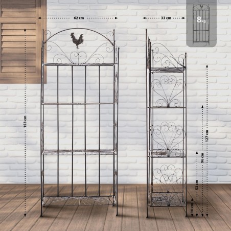 Estantería de bronce Mia