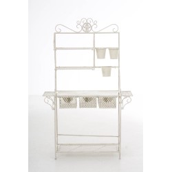 Estantería XL para plantas, acabado crema antiguo brillante