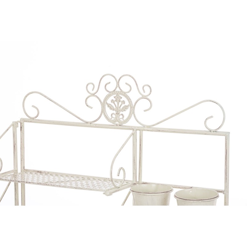 Estantería XL para plantas, acabado crema antiguo brillante