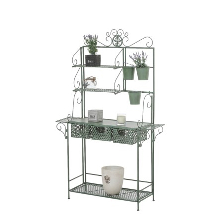 Estantería XL para plantas, verde antiguo brillante