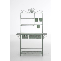 Estantería XL para plantas, verde antiguo brillante