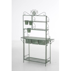 Estantería XL para plantas, verde antiguo brillante