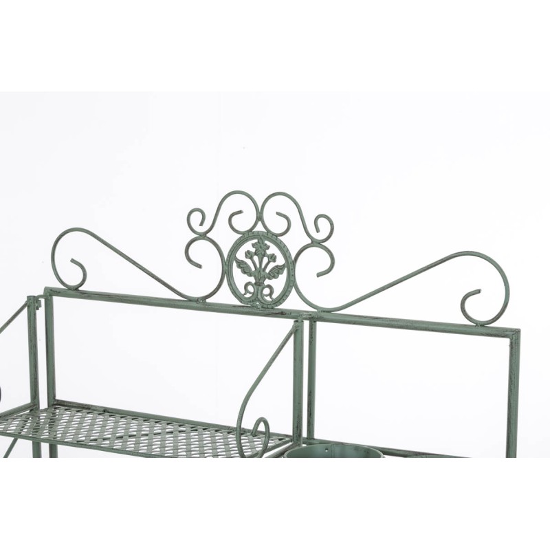 Estantería XL para plantas, verde antiguo brillante