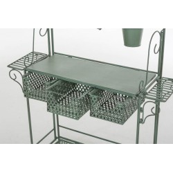 Estantería XL para plantas, verde antiguo brillante